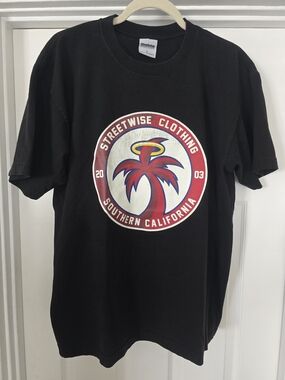 Streetwise Clothing Southern California Graphic Tee Black with Red & White Logo